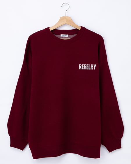 INGNI(イング) バックビッグロゴチュニックニット ﾎﾞﾙﾄﾞｰ/ｵﾌﾎﾜｲﾄ