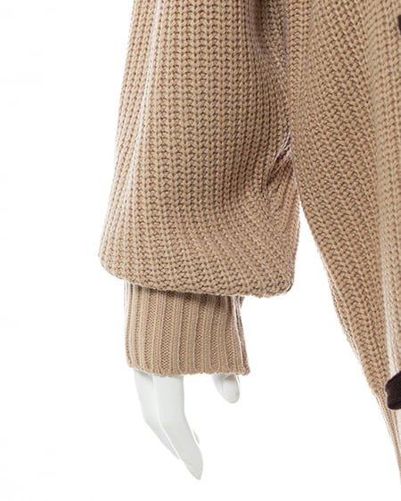 INGNI(イング) レースアップチュニックニット ベージュ/ブラウン