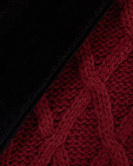 INGNI（イング） バックベロアリボンケーブルチュニックニット ﾎﾞﾙﾄﾞｰ/ｸﾛ