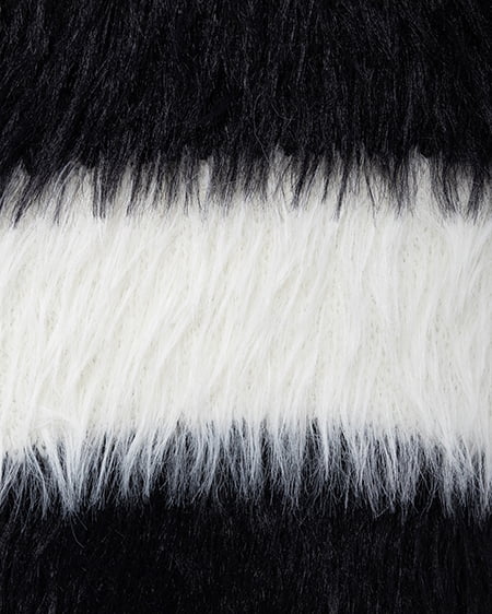 INGNI（イング） フェザーボーダーチュニックニット ｵﾌﾎﾜｲﾄ/ｸﾛ