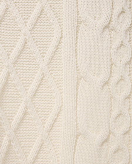 INGNI(イング) ポンポン付ケーブルチュニックニットパーカー アイボリー