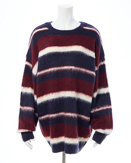 INGNI（イング） マルチボーダーシャギーチュニックニット ｺﾝ