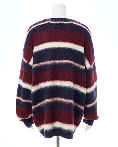 INGNI（イング） マルチボーダーシャギーチュニックニット ｺﾝ