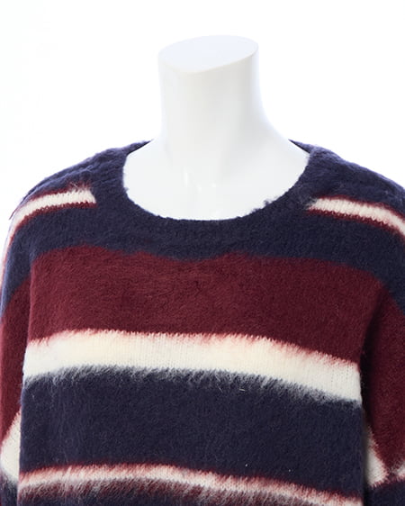 INGNI（イング） マルチボーダーシャギーチュニックニット ｺﾝ