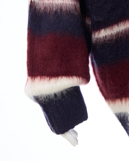 INGNI（イング） マルチボーダーシャギーチュニックニット ｺﾝ