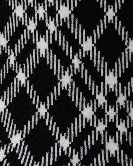 INGNI（イング） チェック柄デコルテオープンニット ｸﾛｵﾌ/ﾁｪｯｸ