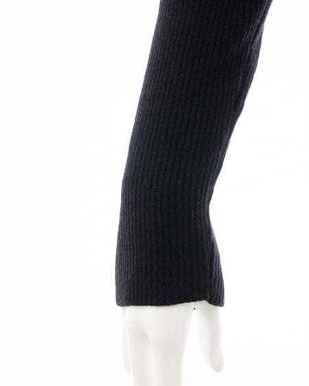 INGNI(イング) チェック柄配色デコルテリボンニット クロ/クロチェック