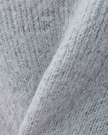 INGNI（イング） 肩リボンワンショルシャギーチュニックニット ﾌﾞﾙｰ/ｵﾌﾎﾜｲﾄ