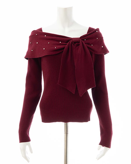 INGNI（イング） ビジュー2Wayオフショルニット ﾎﾞﾙﾄﾞｰ