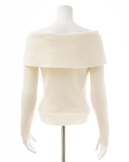 INGNI(イング) 2wayオフショルニット オフホワイト