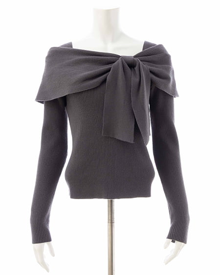 INGNI（イング） 2wayオフショルニット ﾁｬｺｰﾙｸﾞﾚｰ