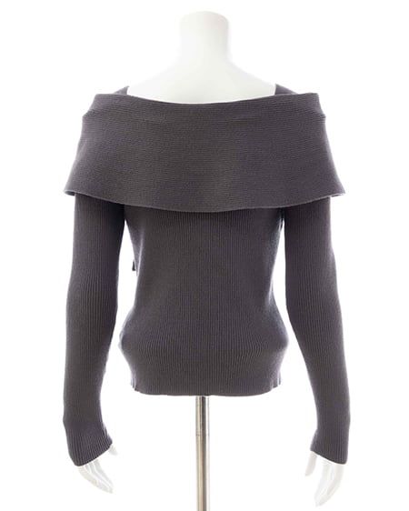 INGNI（イング） 2wayオフショルニット ﾁｬｺｰﾙｸﾞﾚｰ