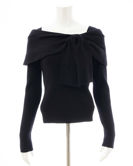 INGNI（イング） 2wayオフショルニット ｸﾛ