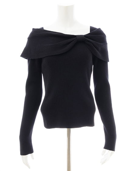 INGNI（イング） 2wayオフショルニット ｸﾛ