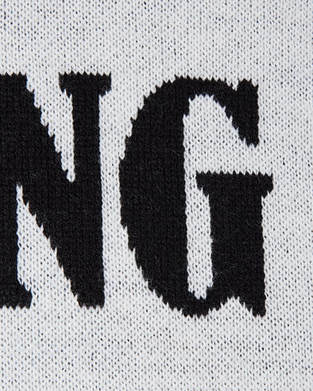 INGNI（イング） 3段ビッグロゴニット ｵﾌﾎﾜｲﾄ/ｸﾛ