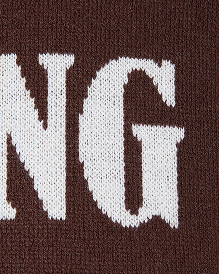 INGNI(イング) 3段ビッグロゴニット ブラウン/オフホワイト