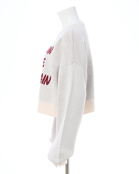 INGNI（イング） ショート丈3段ロゴニット ｵﾌﾎﾜｲﾄ/ﾎﾞﾙﾄﾞｰ