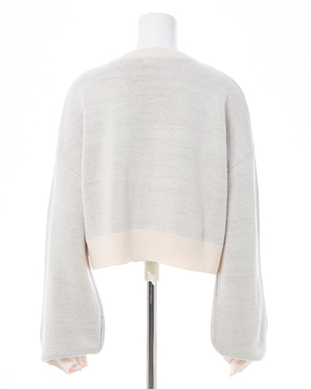 INGNI（イング） ショート丈3段ロゴニット ｵﾌﾎﾜｲﾄ/ﾎﾞﾙﾄﾞｰ