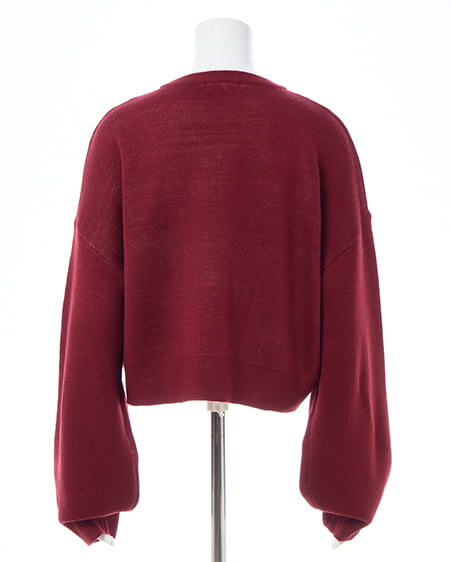 INGNI（イング） ショート丈3段ロゴニット ﾎﾞﾙﾄﾞｰ/ｵﾌﾎﾜｲﾄ