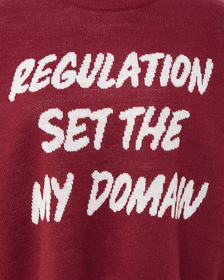 INGNI（イング） ショート丈3段ロゴニット ﾎﾞﾙﾄﾞｰ/ｵﾌﾎﾜｲﾄ