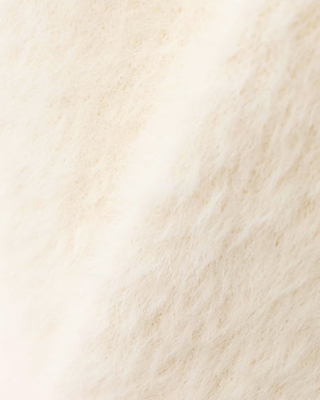 INGNI（イング） バックベロアリボンフェザーニット ｵﾌﾎﾜｲﾄ/ｸﾛ