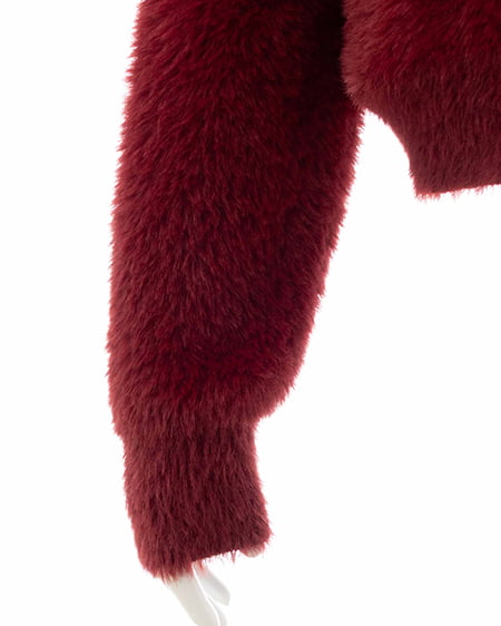 INGNI（イング） バックベロアリボンフェザーニット ﾎﾞﾙﾄﾞｰ/ｸﾛ