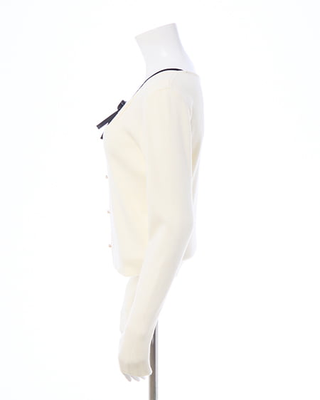 INGNI（イング） フロントリボンリブ切替ニット ｱｲﾎﾞﾘｰ