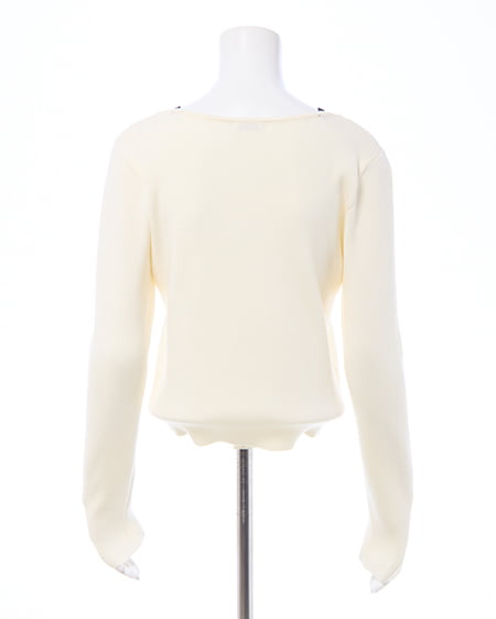 INGNI（イング） フロントリボンリブ切替ニット ｱｲﾎﾞﾘｰ