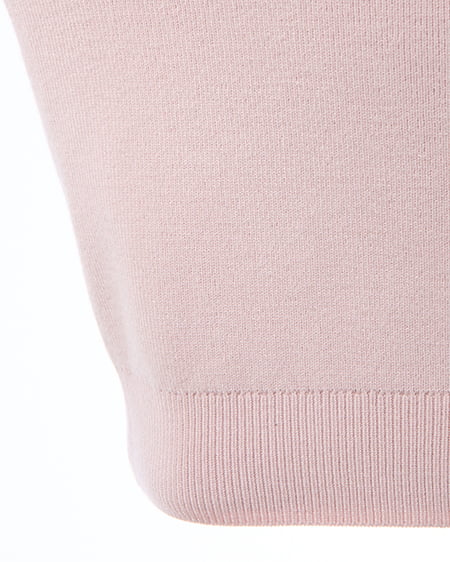 INGNI（イング） フロントリボンリブ切替ニット ﾋﾟﾝｸﾍﾞｰｼﾞｭ