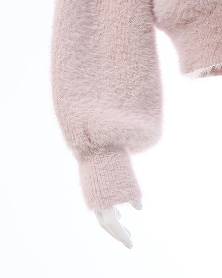 INGNI（イング） ベロアリボン付フェザーニット ﾋﾟﾝｸ/ｸﾛ