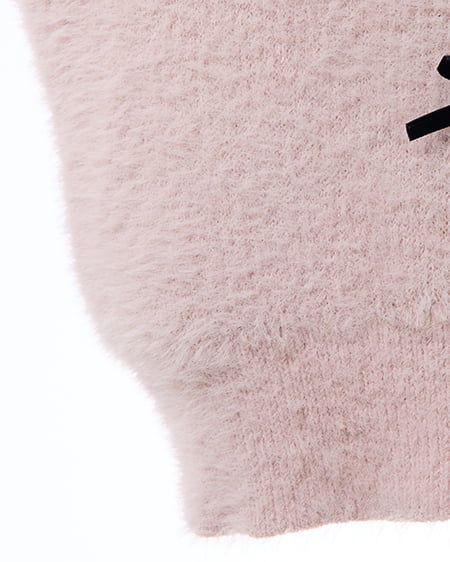 INGNI（イング） ベロアリボン付フェザーニット ﾋﾟﾝｸ/ｸﾛ