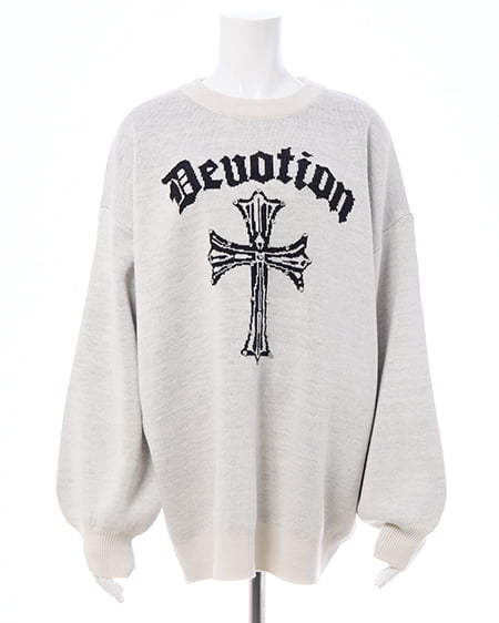 INGNI（イング） クロスロゴジャガードニット ｵﾌﾎﾜｲﾄ/ｸﾛ