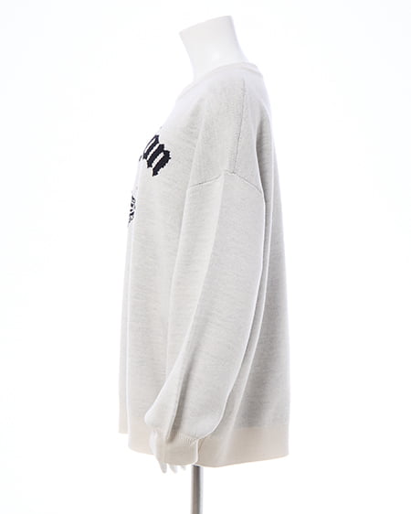 INGNI（イング） クロスロゴジャガードニット ｵﾌﾎﾜｲﾄ/ｸﾛ