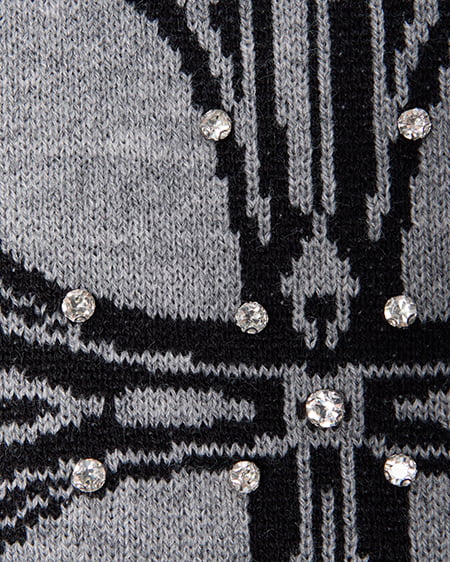 INGNI（イング） クロスロゴジャガードニット ｸﾞﾚｰ/ｸﾛ