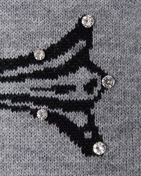 INGNI（イング） クロスロゴジャガードニット ｸﾞﾚｰ/ｸﾛ