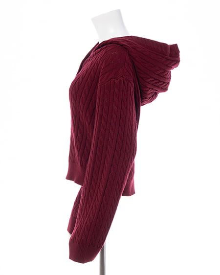 INGNI（イング） ケーブルヘンリーネックニットパーカー ﾎﾞﾙﾄﾞｰ