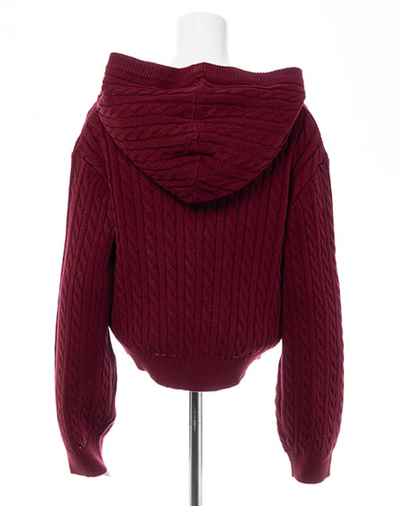 INGNI（イング） ケーブルヘンリーネックニットパーカー ﾎﾞﾙﾄﾞｰ