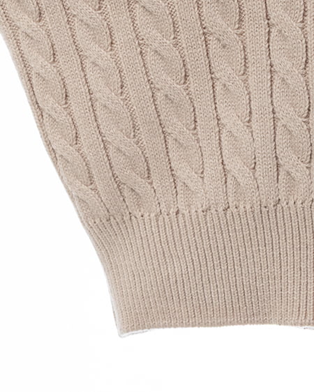 INGNI（イング） ケーブルヘンリーネックニットパーカー ﾍﾞｰｼﾞｭ