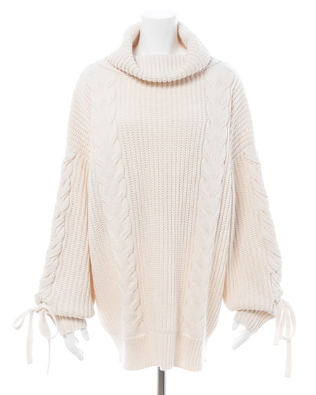 INGNI（イング） タートルネックルーズチュニックニット ｱｲﾎﾞﾘｰ