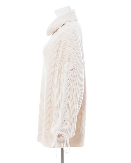 INGNI（イング） タートルネックルーズチュニックニット ｱｲﾎﾞﾘｰ