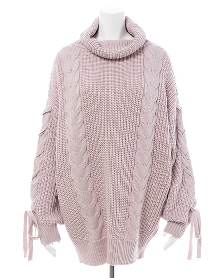 INGNI（イング） タートルネックルーズチュニックニット ﾋﾟﾝｸ