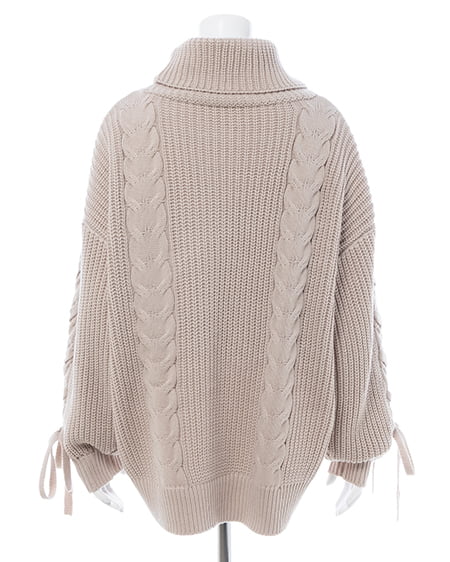 INGNI（イング） タートルネックルーズチュニックニット ﾍﾞｰｼﾞｭ