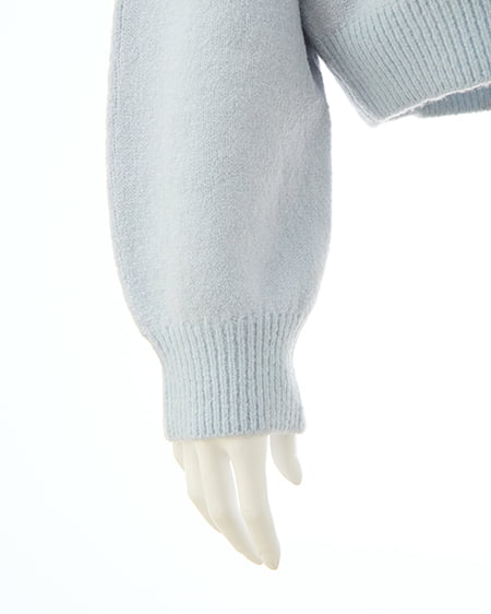 INGNI(イング) リボン×ビジューもちもちニット サックス