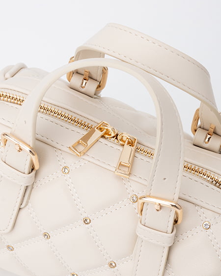 INGNI(イング) ビジューキルティングボストンバッグ アイボリー