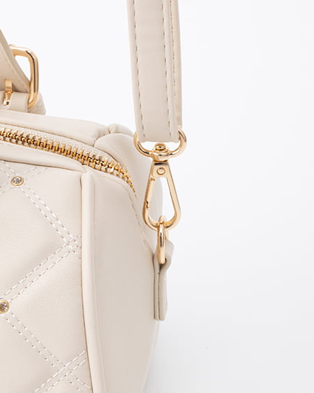 INGNI(イング) ビジューキルティングボストンバッグ アイボリー