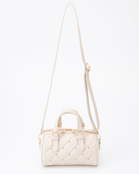 INGNI(イング) ビジューキルティングボストンバッグ アイボリー