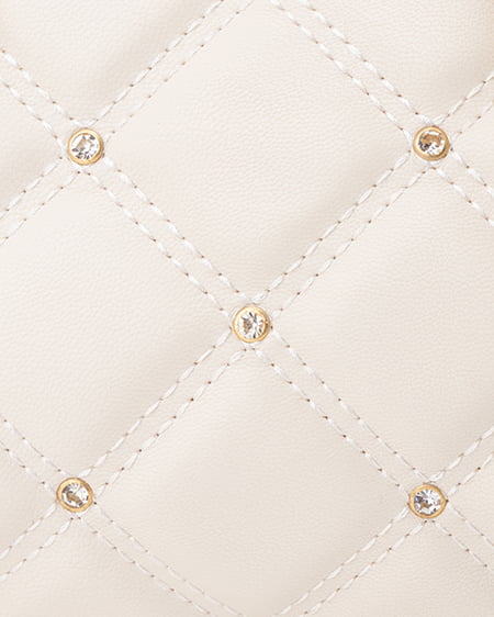 INGNI(イング) ビジューキルティングボストンバッグ アイボリー