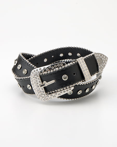 INGNI（イング） ラインストーンベルト ｸﾛ