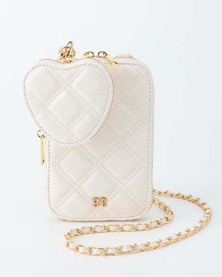 INGNI（イング） ハート型ポーチ付きマルチショルダーバッグ ｵﾌﾎﾜｲﾄ