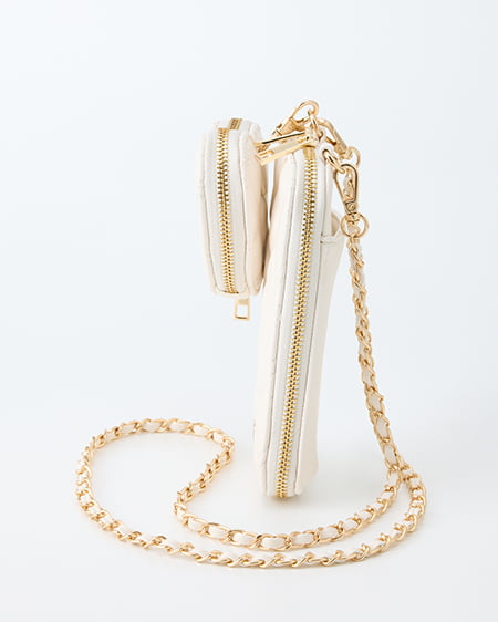 INGNI（イング） ハート型ポーチ付きマルチショルダーバッグ ｵﾌﾎﾜｲﾄ